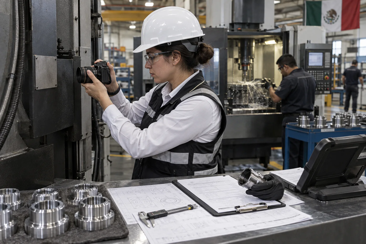 Factory-level verification of equipment components and inspection records