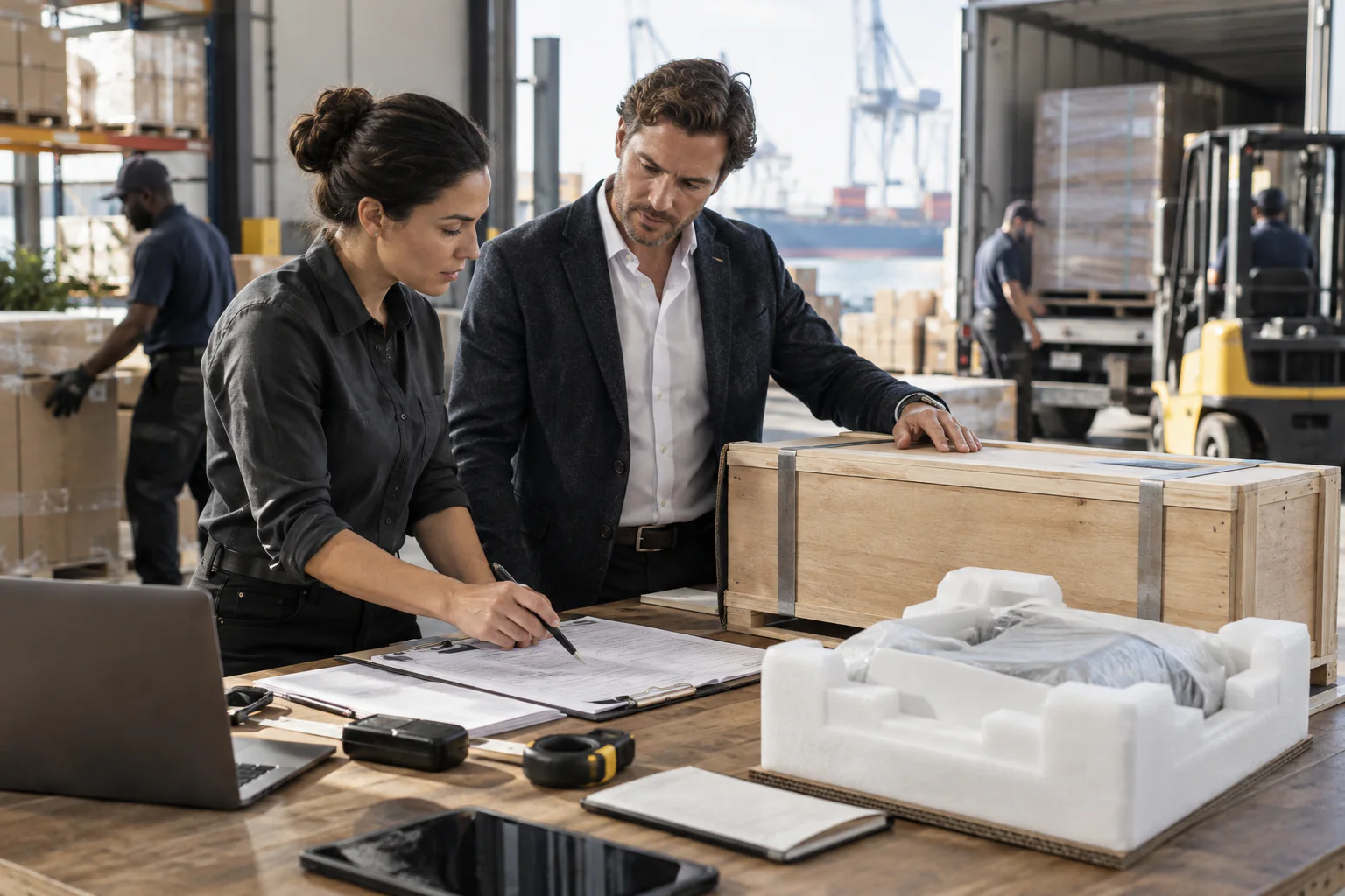 Landed-cost analysis with packaged goods and shipment measurements