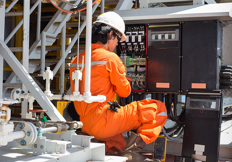 Electronic components representing electronics contract manufacturing in Mexico