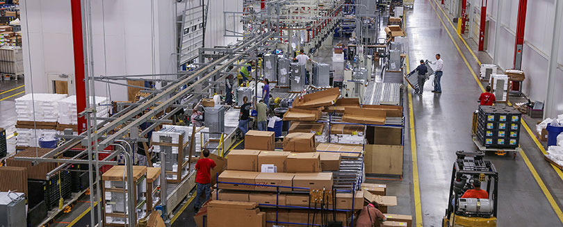Production equipment representing contract manufacturing in Mexico